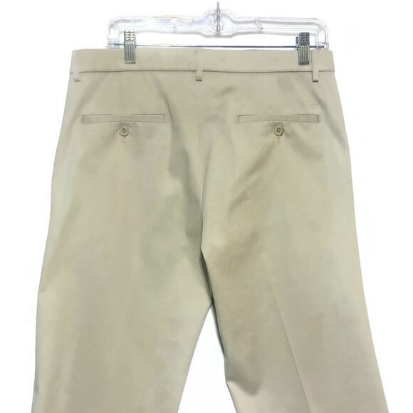 Haggar Khaki Pants Men's Size 32 x 30 Straight Leg Tan Brown Cotton Blend - Picture 7 of 8